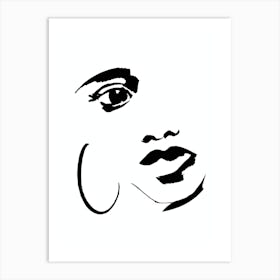 Abstract Face 2 Femme Series Art Print