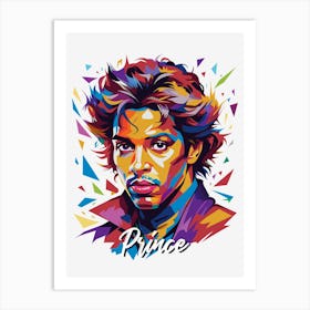 Prince 03 Portrait Music Icon WPAP Pop Art Style Art Print