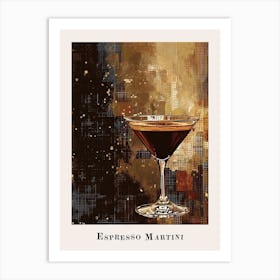 Espresso Martini Tile Poster 1 Art Print