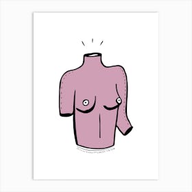 Woman Power: Torso With Breasts Art Print