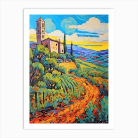 Val D Orcia Italy 3 Fauvist Painting Art Print