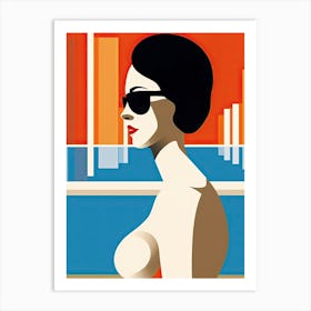 The Hamptons New York, Usa, Bold Outlines 4 Art Print