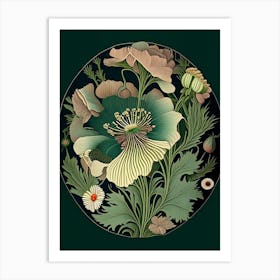 Anemone Wildflower Vintage Botanical 2 Art Print