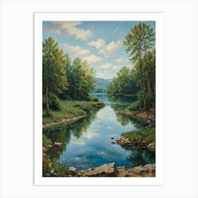 River In The Woods 3 Art Print