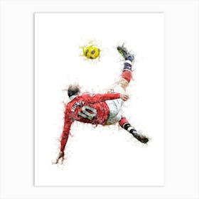 Wayne Rooney Bicycle Kick 1 Art Print