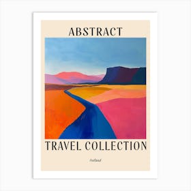 Abstract Travel Collection Poster Iceland 1 Art Print