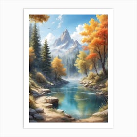 Autumn In The Mountains 1 Art Print