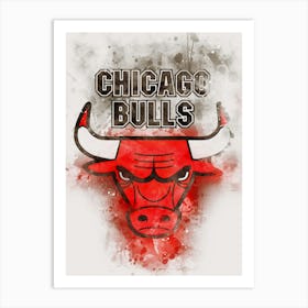 Chicago Bulls Paint Art Print