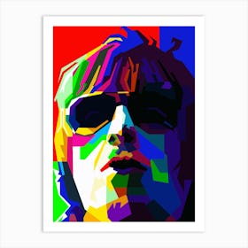 Liam Gallager Oasis Singer Pop Art Wpap Art Print