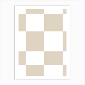 Beige Checkerboard Art Print