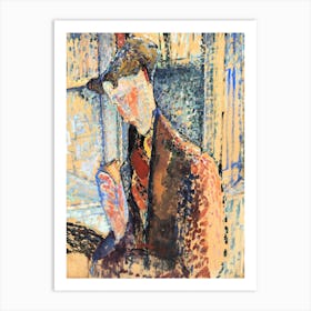 Reverie Study of Frank B. Haviland by Amedeo Modigliani (1914) | contemporary | modern | vintage expressionist | FParrish Art Prints Art Print