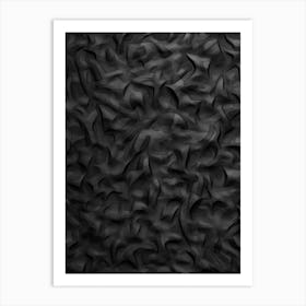 Black Art Textured 10 Art Print