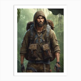 Hunter In The Jungle Art Print