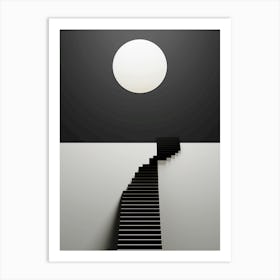 Minimal Stairway To the moon Art Print
