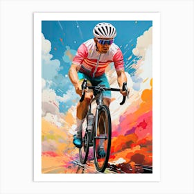 Of A Cyclist sport Art Print