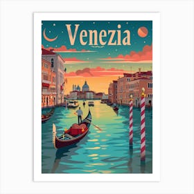 Venice At Sunset Art Print