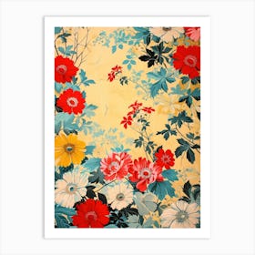 Hokusai  Great Japan Flowers Japanese 17 Art Print