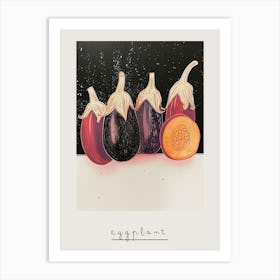Art Deco Eggplant Poster Art Print