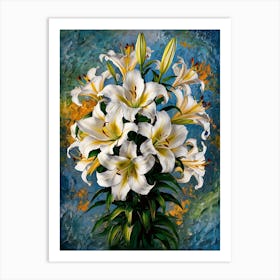 White Lilies 2 Art Print