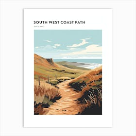 South West Coast Path England 2 Hiking Trail Landscape Poster Art Print