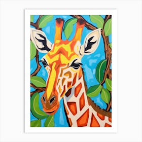 Maximalist Animal Painting Giraffe 2 Art Print