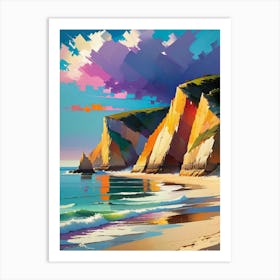 Cliffs By The Sea Art Print