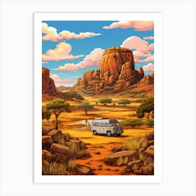 Pilanesberg National Park Cartoon 4 Art Print