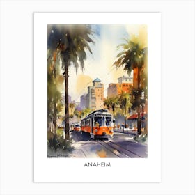 Anaheim Watercolor 3 Travel Poster Art Print