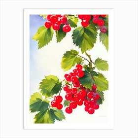 Redcurrant Italian Watercolour fruit Art Print