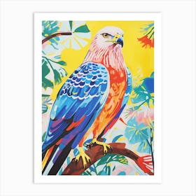 Colourful Bird Painting Harrier 2 Art Print