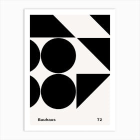 Geometric Bauhaus Poster B&W 72 Art Print