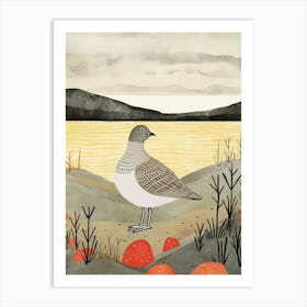 Bird Illustration Grey Plover 1 Art Print