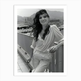 English Actress Jane Birkin Smokes A Cigarette At The Seaport In Marseille Art Print