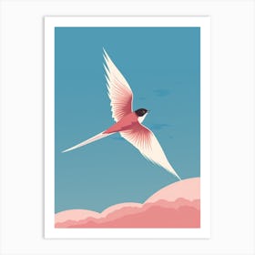 Minimalist Barn Swallow 3 Illustration Art Print