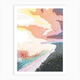 Sunset At The Beach Art Print