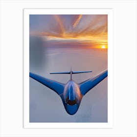 Hypersonic Prototype At Sunset - Reimagined Art Print
