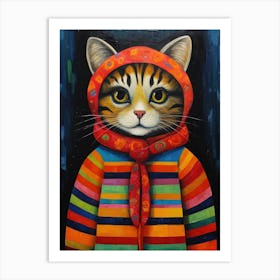 Cat In A Sweater Art Print