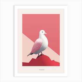 Minimalist Pigeon 2 Bird Poster Art Print