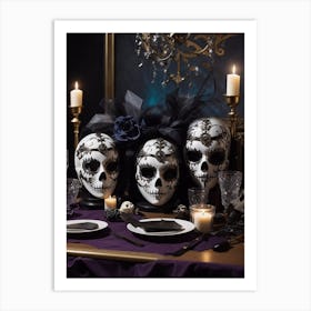 Day Of The Dead Table Setting 1 Art Print