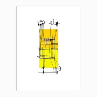 Yellow Crane Art Print