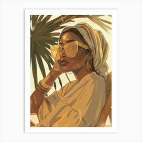 Woman In Sunglasses 10 Art Print