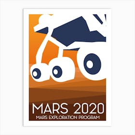 Mars 2020 Rover Space Art Art Print