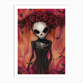 Nightmare Before Christmas Skeleton Art Print