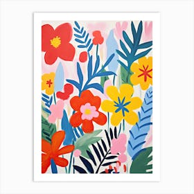 Flowers 55, Matisse style, Floral texture Art Print