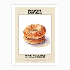 Whole Wheat Bagel 1 Art Print