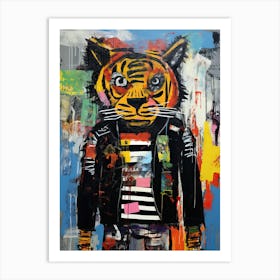 Cute street tiger Art Print