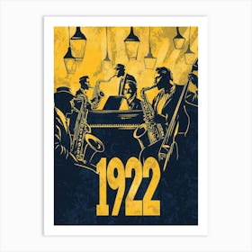 Aihrgdesign A Vintage Art Poster Celebrating The Jazz Age In 7 Art Print