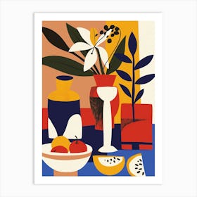 Fruit And Flowers Art Print