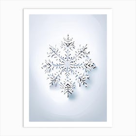 Winter, Snowflakes, Marker Art Art Print