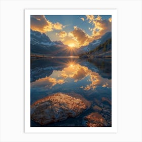 Sunrise In The Mountains 9 Art Print